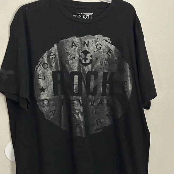 Rock Revival Black Men T-Shirt Logo Size XL - Picture 2 of 9